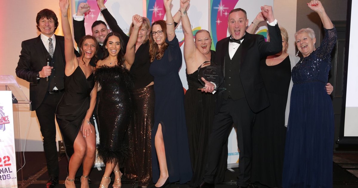 team photo at awards